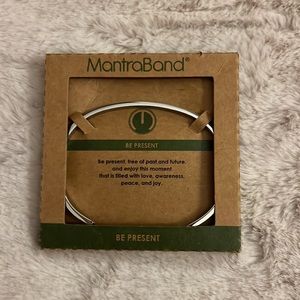 Mantra Band - silver bracelet - “Be Present”